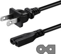 2 Prong AC Power Cord Compatible with D/E/M Series HDTV, Sound Bar Power Cable Replacement