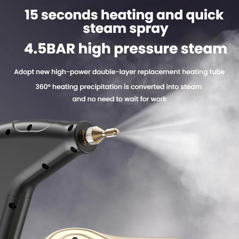 YAERDUN 1500W High Temperature Steam Cleaner Smart Digital Kitchen Hood Bathroom Cleaning Machine, Size: 110V US Plug(Black White)